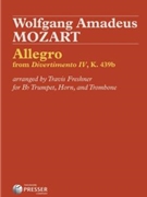 Allegro from Divertimento No. 4 K.439b by Mozart Wolfgang Amadeus - Travis Freshner - for Brass Trio