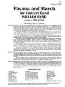 Pavana & March by Byrd William - Gordon - for Concert Band