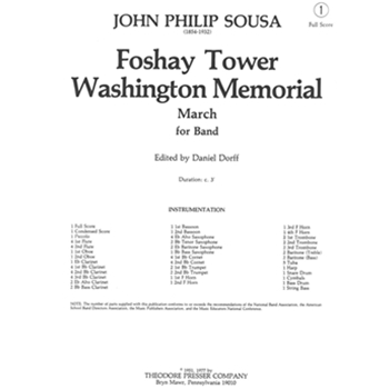 Foshay Tower Washington Memorial March by Sousa John Philip - Dorff Daniel - for Full Score