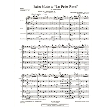 Ballet Music To Les Petits Riens by Mozart Wolfgang Amadeus - Gordon Philip - for Full Score