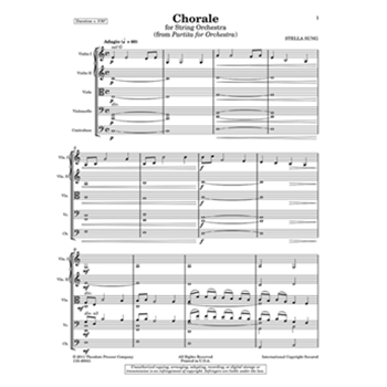 Chorale (fr Partita For Orchestra) by Sung Stella for String Orchestra