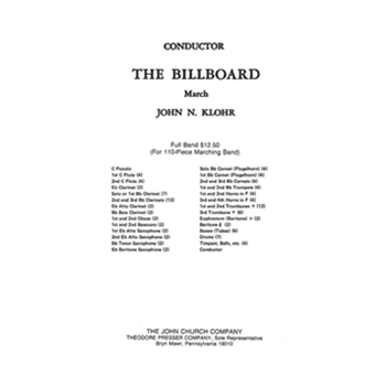 Billboard by Klohr John N for Full Score