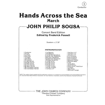 Hands Across The Sea by Sousa John Philip - Fennell Frederick - Fennell Frederick for Conductor Score