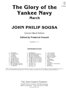 Glory Of The Yankee Navy by Sousa John Philip - Fennell Frederick - for Concert March