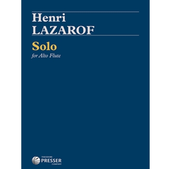 Solo For Alto Flute by Lazarof Henri for Alto Flute Solo