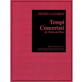 Tempi Concertati by Lazarof Henri for Violin and Piano