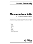 Mesoamerican Suite For Trumpet Cello And Percussion by Bernofsky Lauren for