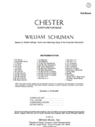 Chester by Billings William - Schuman W - for Full Score