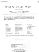 When Jesus Wept by Schuman W for Concert Band