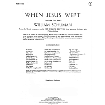 When Jesus Wept by Schuman W for Full Score