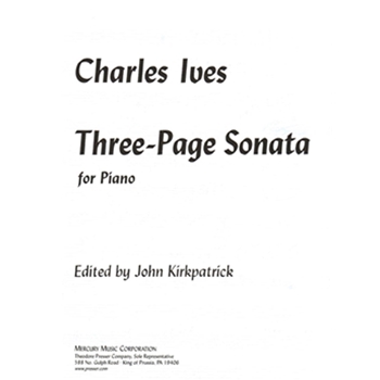 Three Page Sonata by Ives for Piano