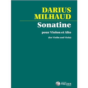 Sonatine pour violon et alto by Milhaud Darius for