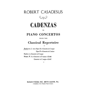 Cadenza To Concerto Opus 15 by Beethoven Ludwig van - Casadesus - for Piano