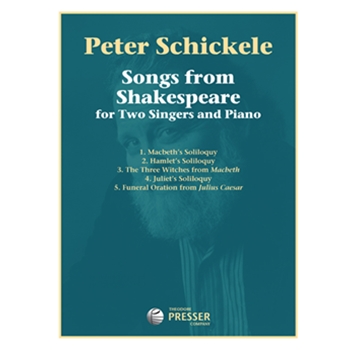 Songs From Shakespeare by Schickele Peter Shakespeare William for Vocal Duet