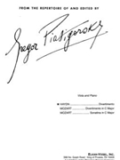 Divertimento by Haydn Joseph - Piatigorsky and Elkan - for Viola and Piano