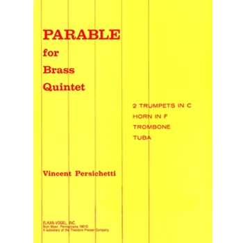 Parable For Brass Quintet by Persichetti Vincent for Brass Quintet