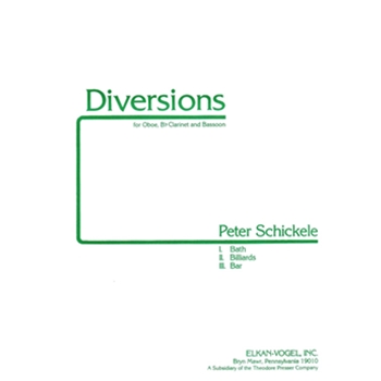 Diversions by Schickele P for Woodwind Trio