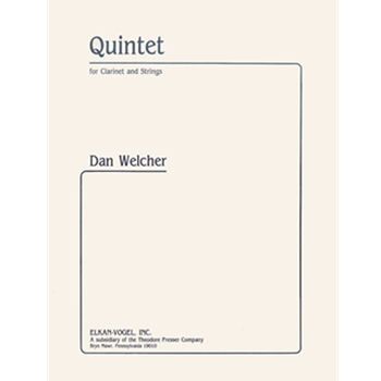 Quintet by Welcher Dan for Clarinet w/str