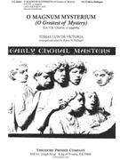 O Magnum Mysterium by De Victoria Tomas L - Hallagan Robert - for