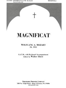 Magnificat S.A.T.B. with KeybOARD Accompaniment by Mozart Wolfgang Amadeus for