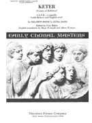 Keter S.A.T.B. a cappella - with Hebrew and English Text by Rossi Salamone for
