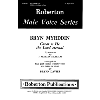 Bryn Myrddin by Nicholas J - Davies B - Lewis Titus for TTBB