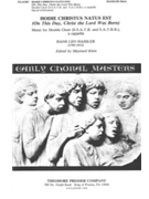Hodie Christus Natus Est by Hassler Hans Leo - Klein Maynard - for SATB a cappella