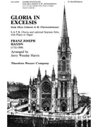 Gloria in Excelsis from Missa Solemnis in Bb (Harmoniemesse)S.A.T.B. Chorus and optional Soprano Sol by Haydn Joseph - John Wesley Harris - for