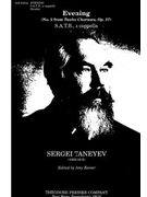 Evening (No. 2 from Twelve Choruses Op. 27) S.A.T.B. a cappella by Taneyev Sergei I Yakov Polonsky for
