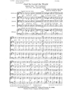 God So Loved the World Quartet from ""The Crucifixion"" S.A.T.B. with optional Organ by Stainer John for