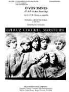 O Vos Omnes by De Victoria Tomas L - Schindler - for SATB