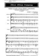 When Allen-A-Dale Went A-Hunting Madrigal for Mixed Voices A Cappella by De Pearsall Robert Lucas for