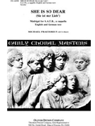 She Is So Dear (Sie ist mir Lieb') Madrigal for S.A.T.B. by Praetorius Michael Anonymous for