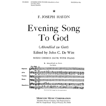 Evening Song To God (Abendlied Zu Gott) by Haydn Joseph - De Witt John C - Gellert G. F. for SATB
