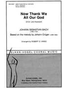 Now Thank We All Our God S.S.A and Keyboard by Bach Johann Sebastian - Robert S. Hines - for