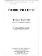 Three Motets 2. Jesu dulcis Memoria Motet for the feast of the naming of Jesus for S.A.T.B. chorus by Villette Pierre Anonymous for