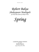 Shakespeare Madrigals: Spring by Baksa Robert for