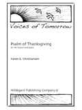 Psalm Of Thanksgiving by Christianson Karen for SA and Piano