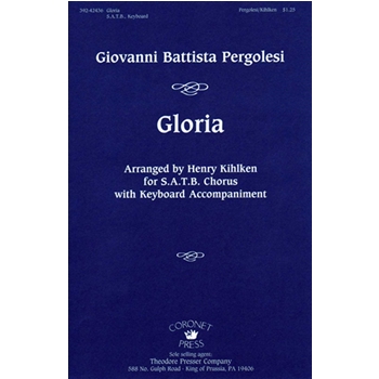 Gloria by Pergolesi Giovanni Battista - Kihlken Henry - for SATB
