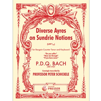 Diverse Ayres On Sundrie Notions by Bach P.D.Q. - Schickele Peter - for Vocal Collection