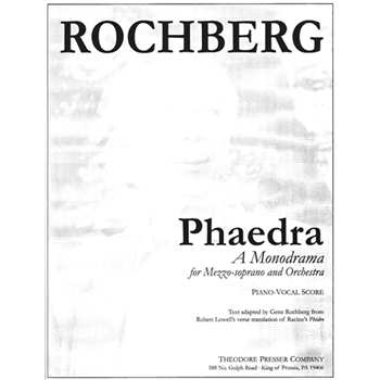 Phaedra A Monodrama by Rochberg George for Mez-sop/al