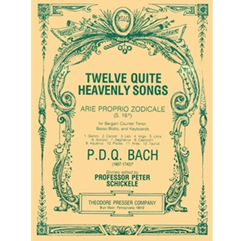 12 Quite Heavenly Songs by Bach P.D.Q. - Schickele Peter - Bach P. D. Q. for Vocal Collection