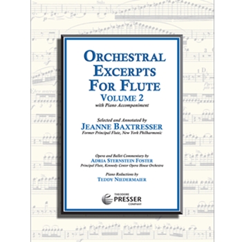 Orchestral Excerpts for Flute Volume 2 With Piano Accompaniment by - Niedermaier Teddy - Baxtresser Jeanne for