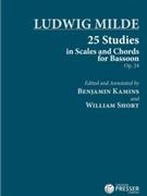 25 Studies in Scales and Chords by Milde Ludwig - Kamins / Short - for Bassoon Method