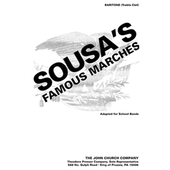 Sousa's Famous Marches by Sousa John Philip - Laudenslager S - for Euphonium Treble Clef