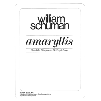 Amaryllis by Schumann William for Full Score