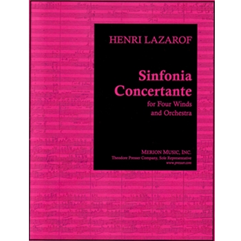 Sinfonia Concertante by Lazarof Henri for Woodwind Quartet w/