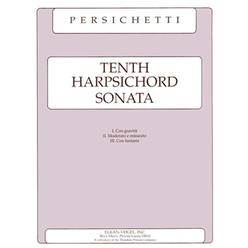 Tenth Harpsichord Sonata by Persichetti for Harpsichord