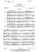 Mass by Persichetti Vincent for SATB a cappella