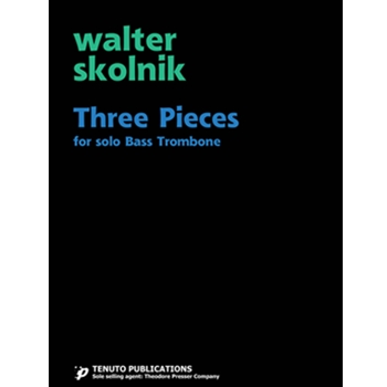 3 Pieces For Solo Bass Trombone by Skolnik Walter for Bass Trombone